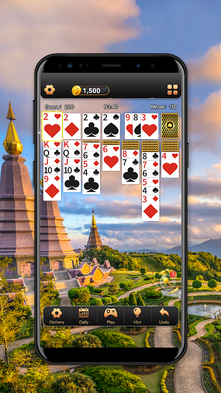 Solitaire Klondike World Trip Game screenshot