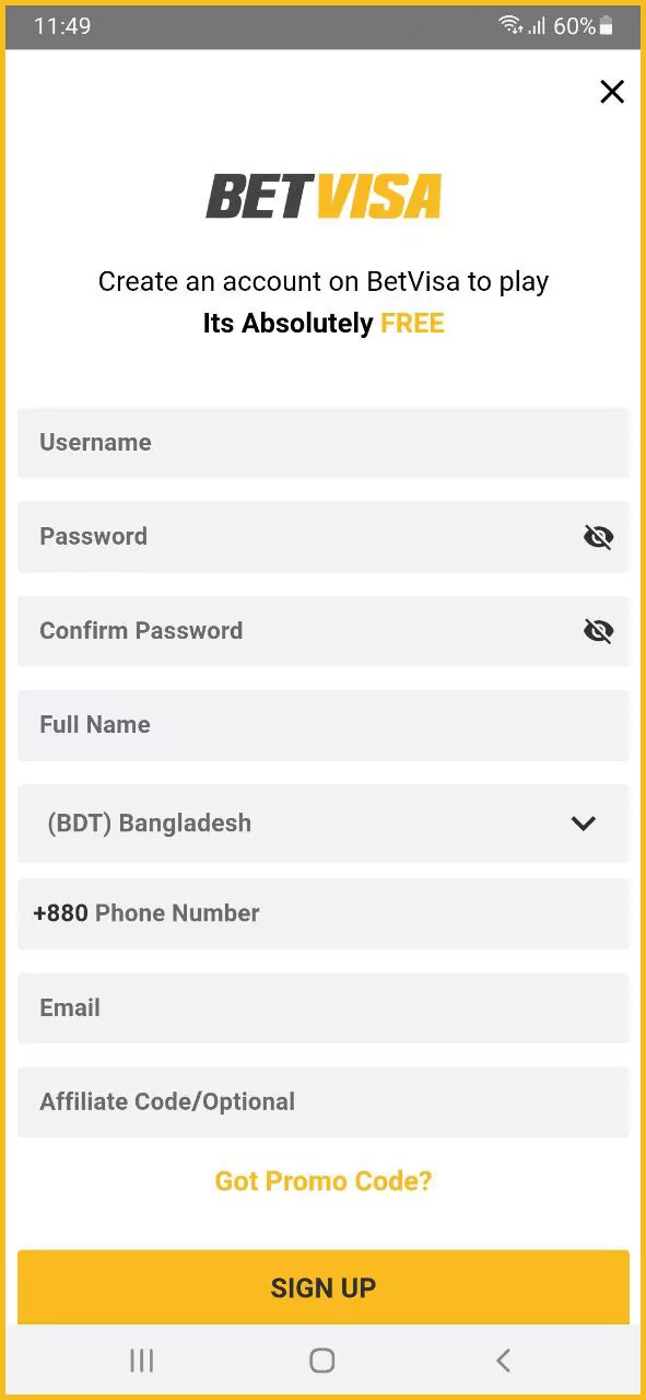 Betvisa Casino screenshot